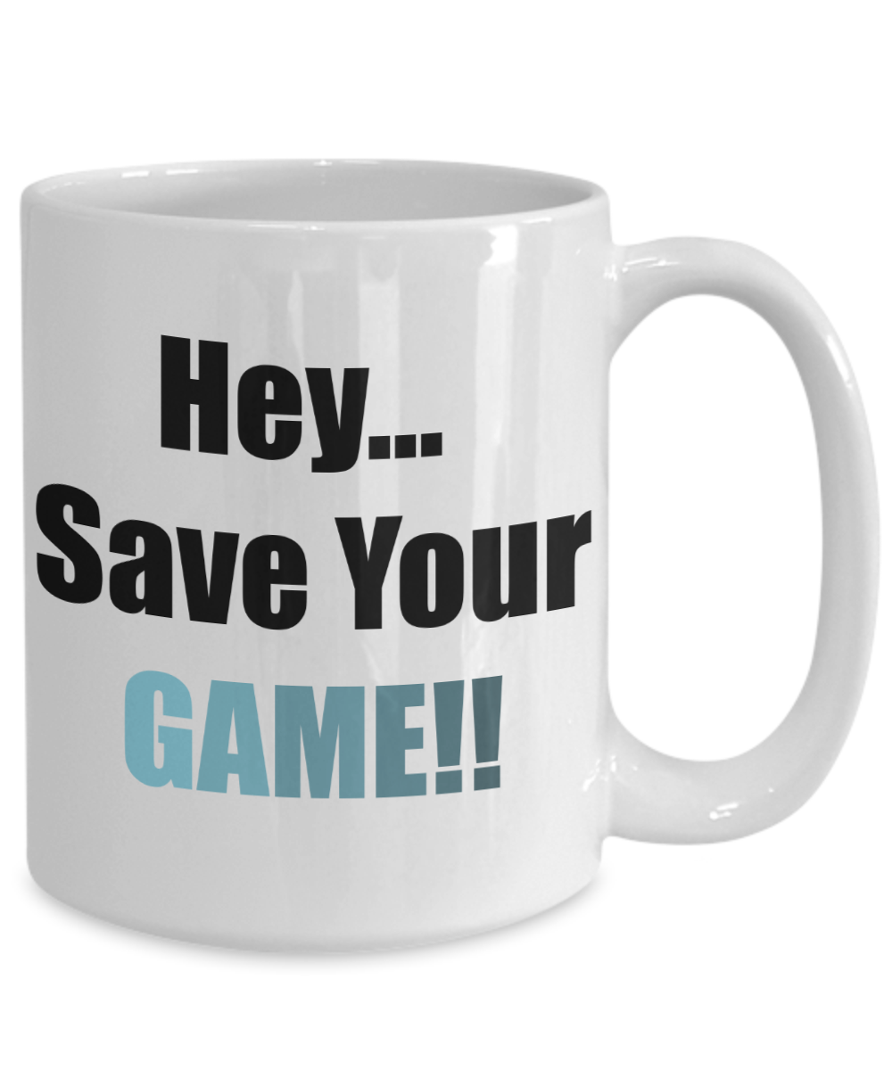 Save your game! Coffee mug