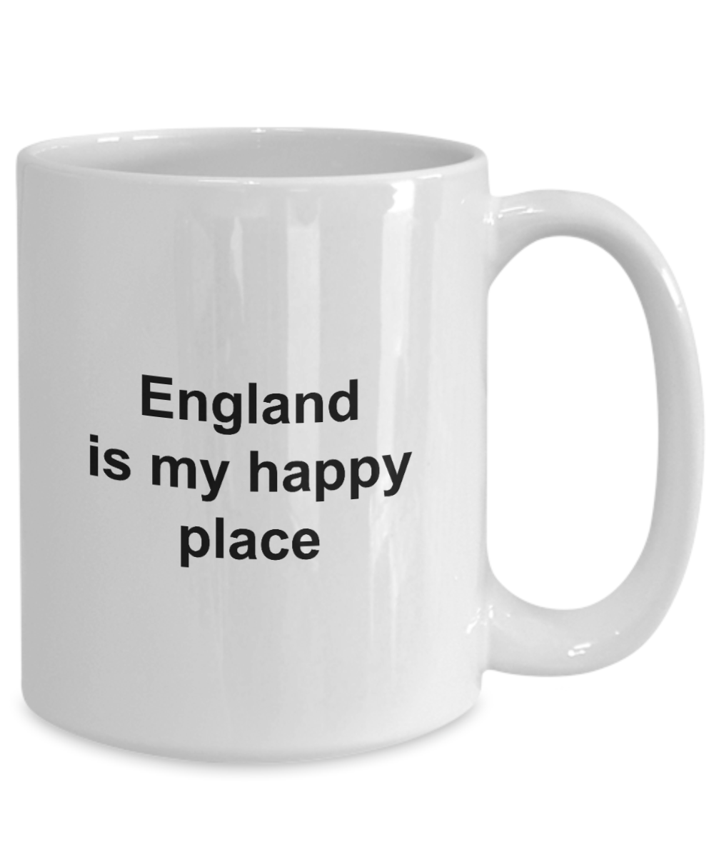 England Mug - England is My Happy Place - Unique England Gift for Friend, Men, Women, Kids, Grand Parents
