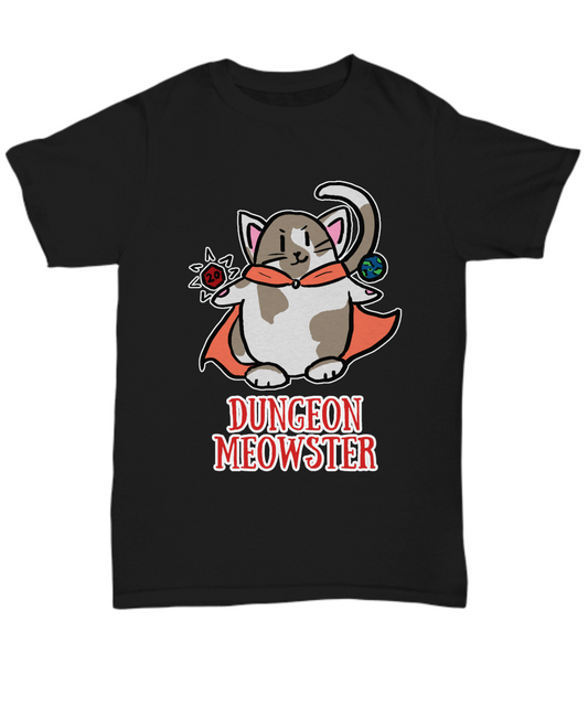 Dungeons and Dragons Dungeon Meowster Cute DnD Cat Unisex T-Shirt