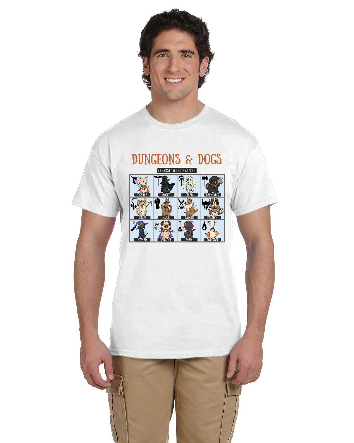 Dungeons and Dogs Choose Your Fighter DnD RPG Mens T-shirt