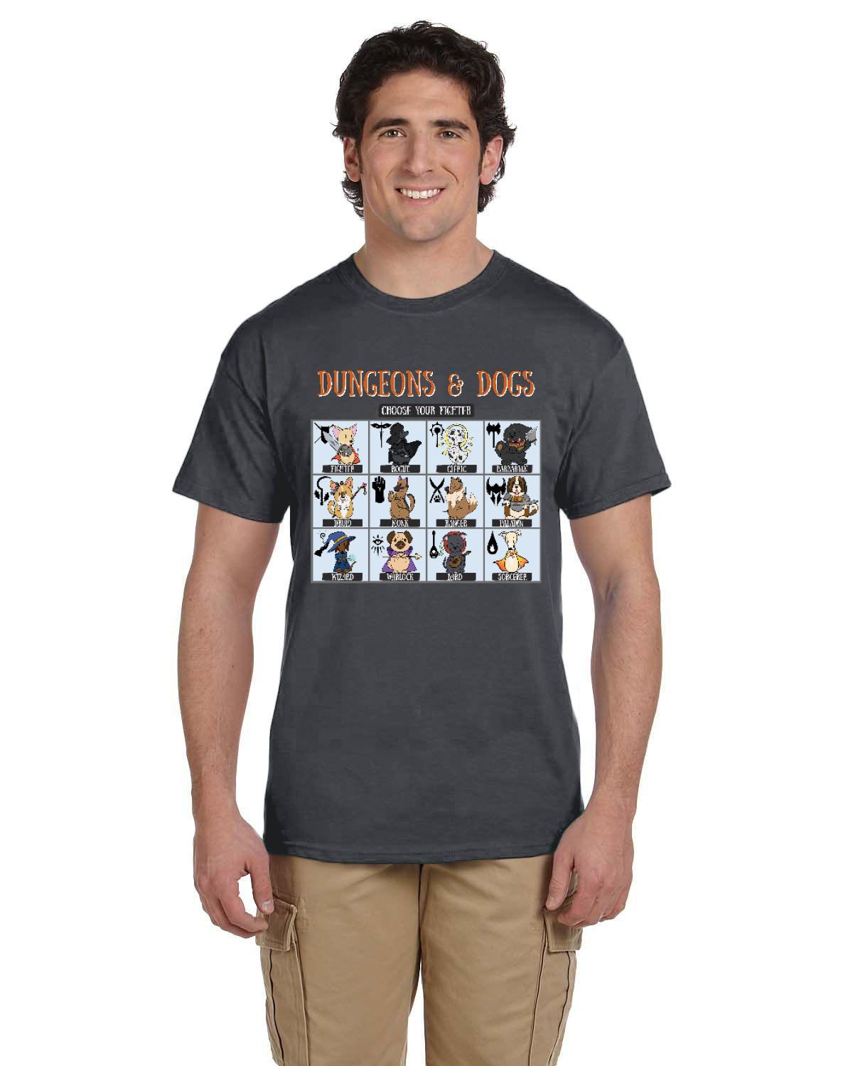 Dungeons and Dogs Choose Your Fighter DnD RPG Mens T-shirt
