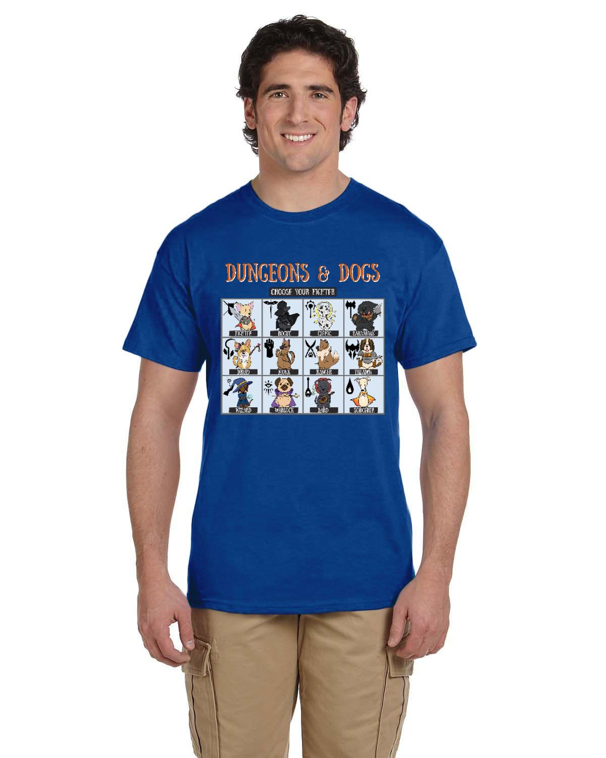 Dungeons and Dogs Choose Your Fighter DnD RPG Mens T-shirt