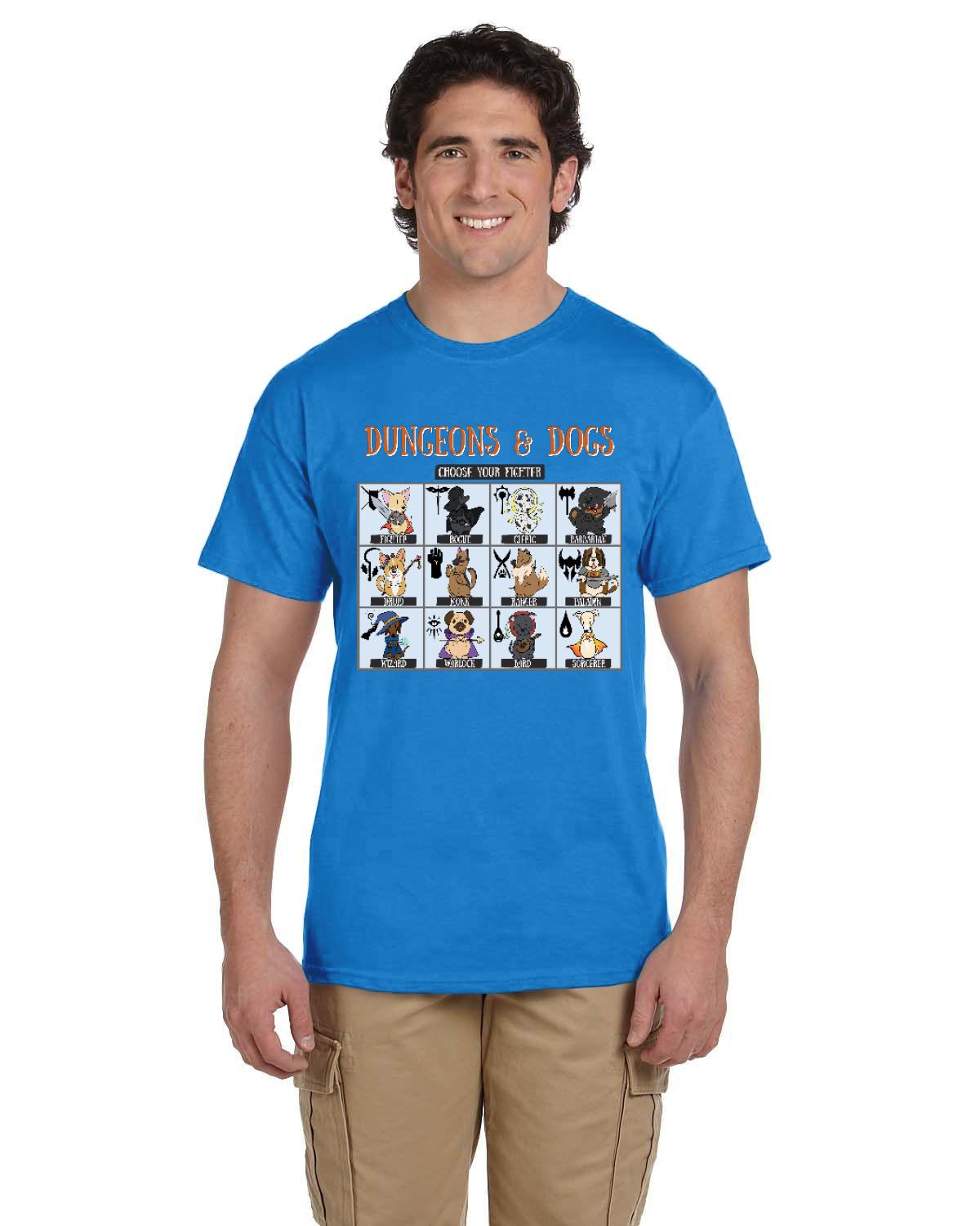 Dungeons and Dogs Choose Your Fighter DnD RPG Mens T-shirt