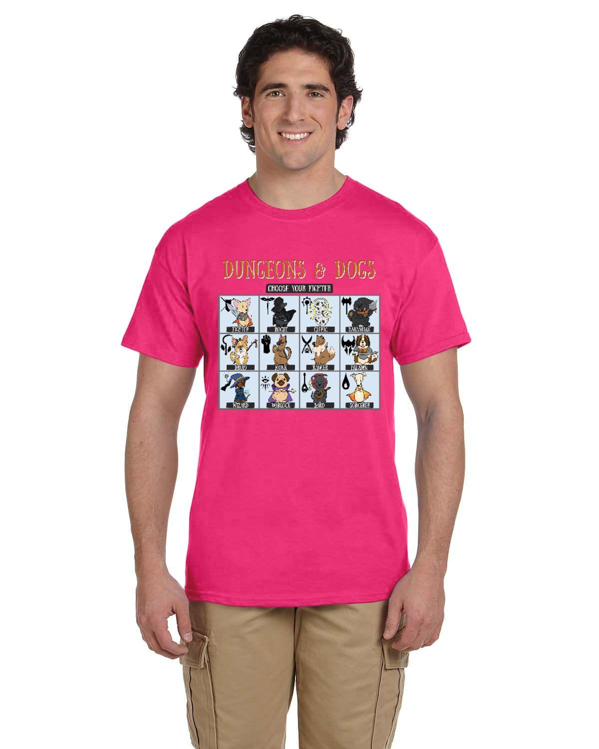 Dungeons and Dogs Choose Your Fighter DnD RPG Mens T-shirt