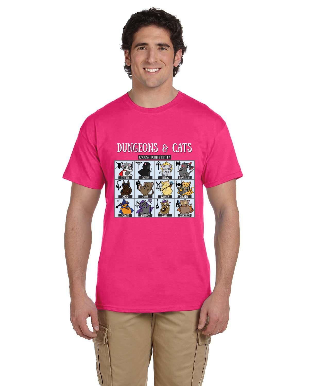 Dungeons and Cats Choose Your Fighter DnD RPG Unisex T-shirt