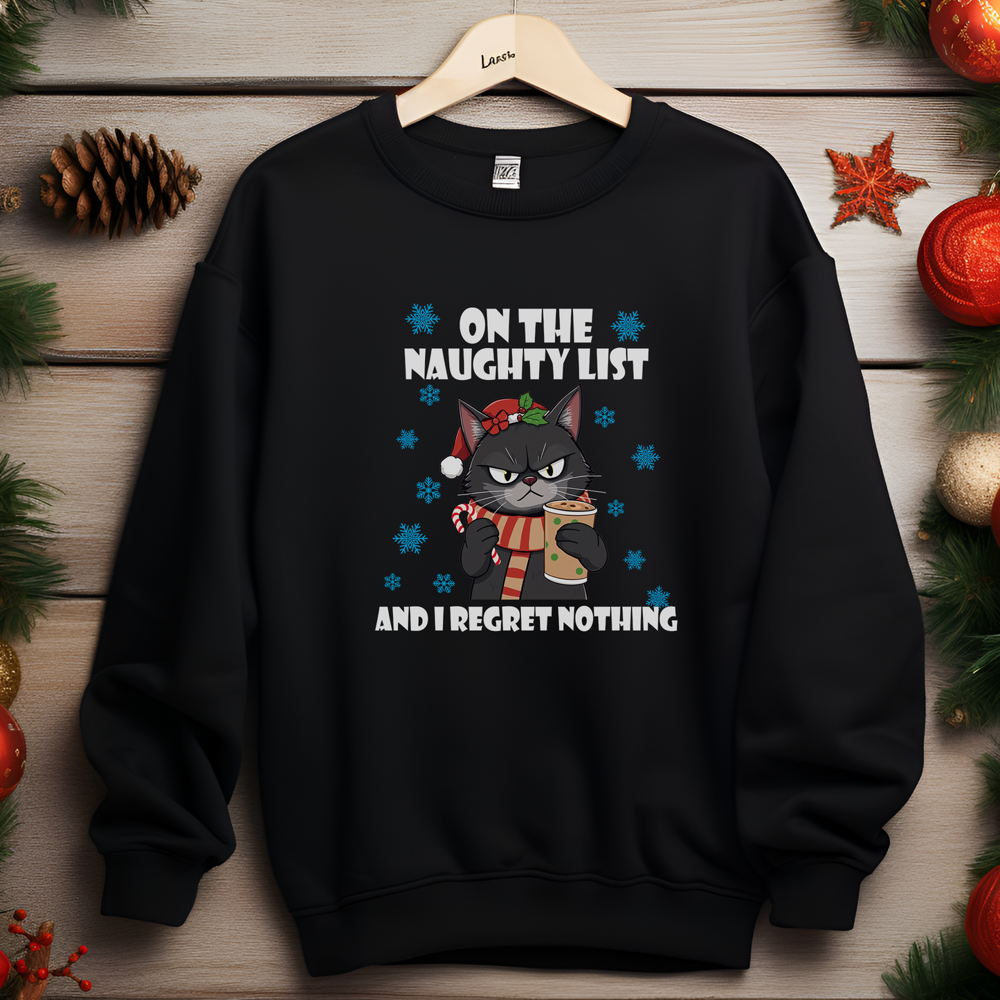 Christmas Cat on the Naughty List - Unisex Sweatshirt