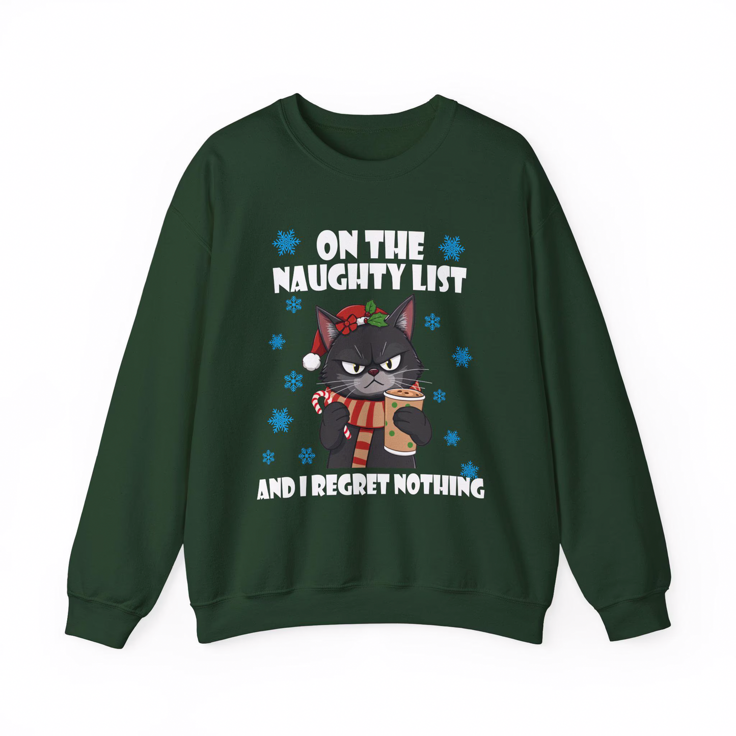 Christmas Cat on the Naughty List - Unisex Sweatshirt