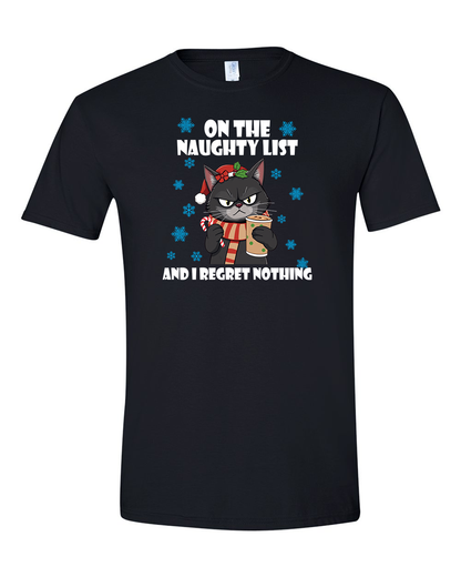 Christmas Cat on the Naughty List - Unisex T-Shirt