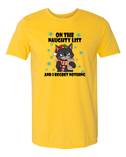 Christmas Cat on the Naughty List - Unisex T-Shirt