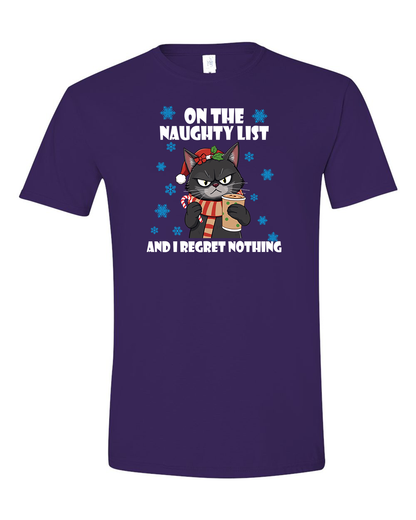 Christmas Cat on the Naughty List - Unisex T-Shirt