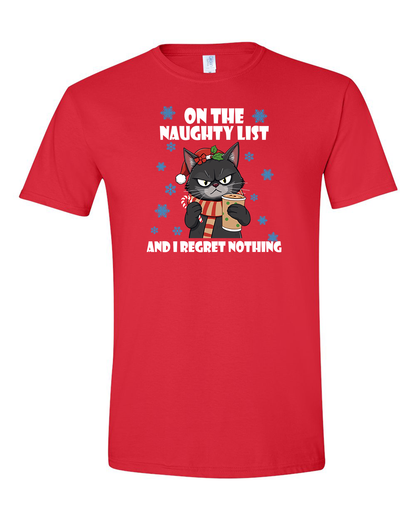 Christmas Cat on the Naughty List - Unisex T-Shirt