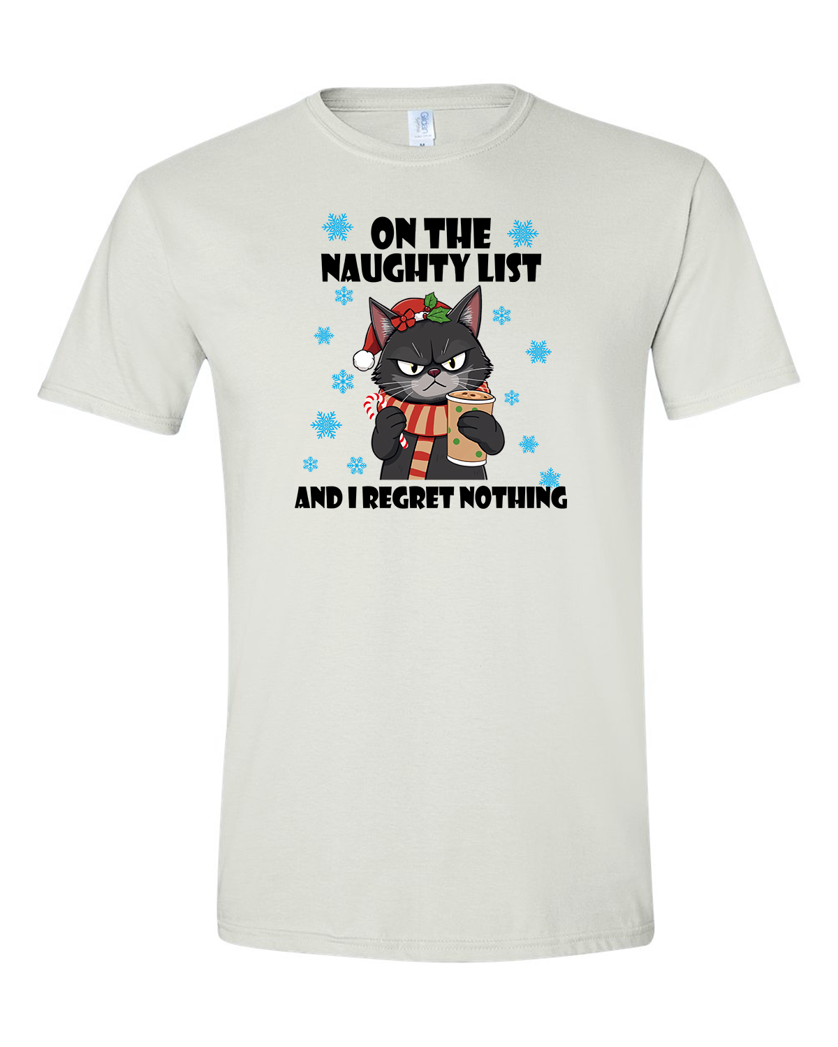 Christmas Cat on the Naughty List - Unisex T-Shirt