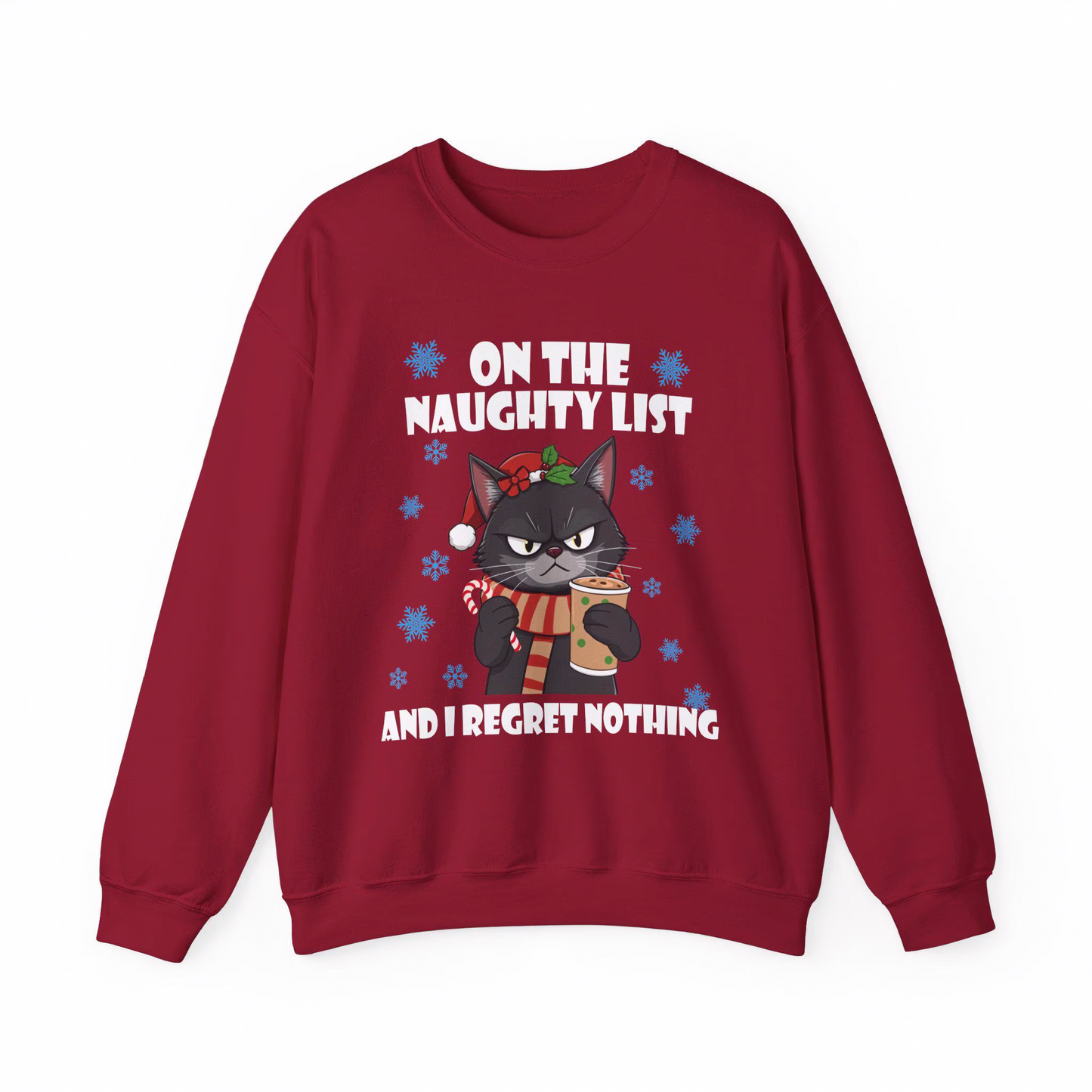 Christmas Cat on the Naughty List - Unisex Sweatshirt