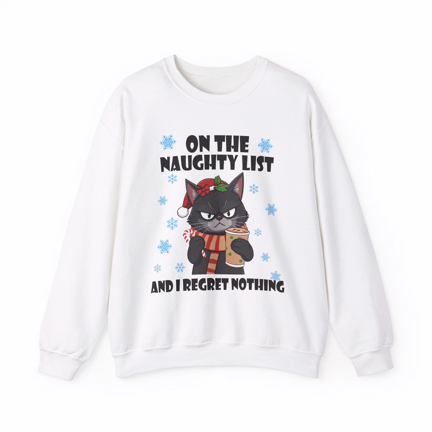 Christmas Cat on the Naughty List - Unisex Sweatshirt