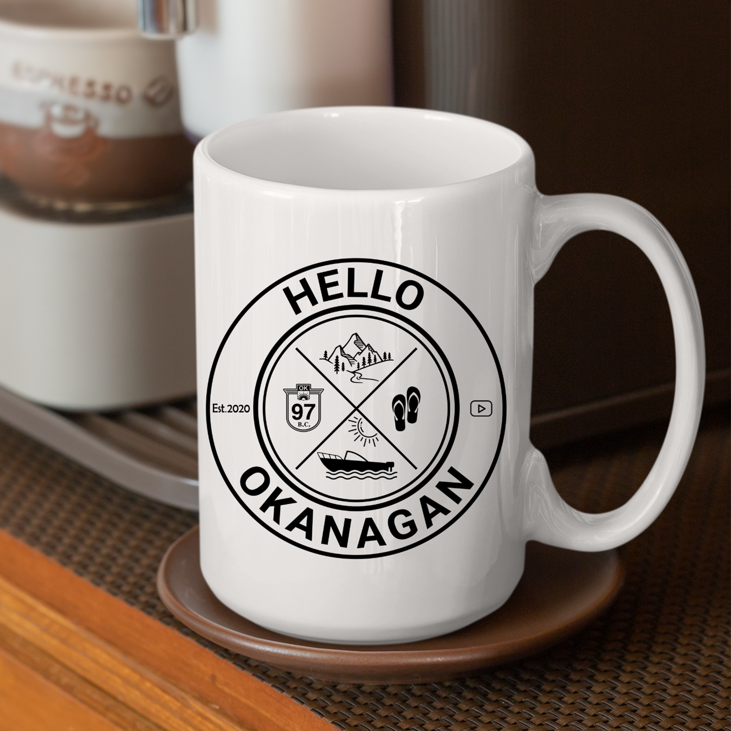 Hello Okanagan Adventure 15oz Coffee Mug