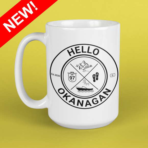 Hello Okanagan Adventure 15oz Coffee Mug