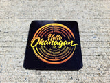 Hello Okanagan 3.75" Square Table Coasters