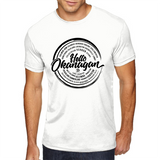 Hello Okanagan Towns Black Logo Fitted White Mens T-shirt