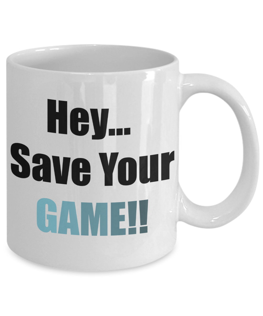 Save your game! Coffee mug