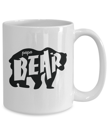 Papa Bear Fathers Day Coffee Mug 11oz / 15oz Gift for Him