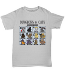 Dungeons and Cats Choose Your Fighter DnD RPG Unisex Tshirt