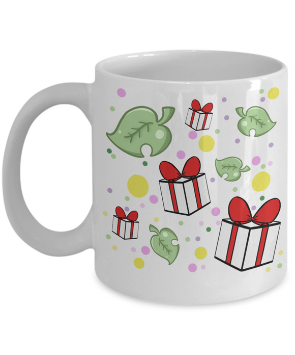 showered with gifts Animal Crossing mug
