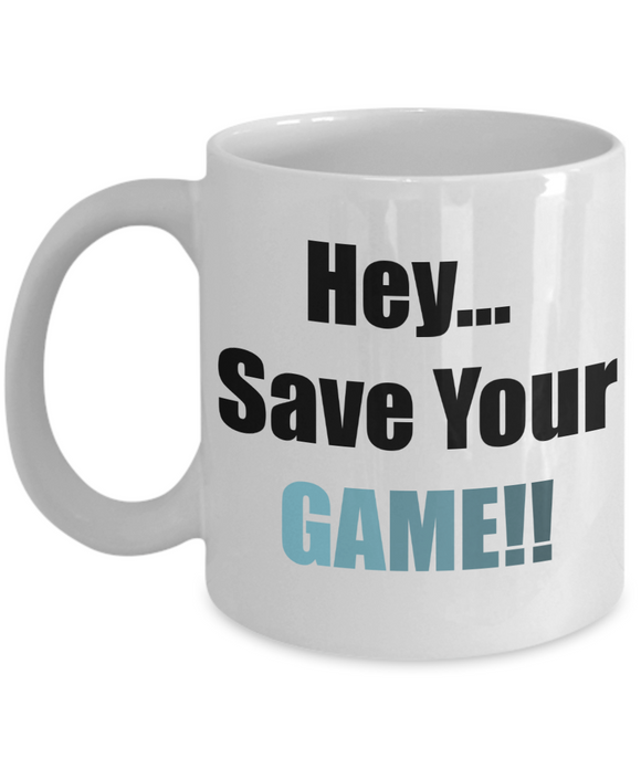 Save your game! Coffee mug
