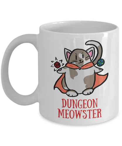 Dungeon Meowster DnD Dungeons and Dragons 11oz or 15oz Coffee Mug