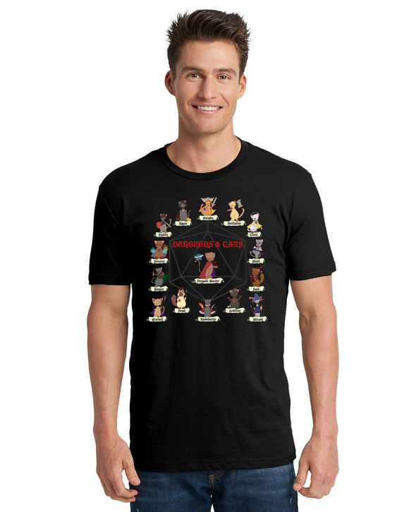 Dungeons and Cats Choose Your Fighter DnD RPG Unisex T-shirt