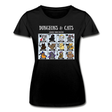 Dungeons and Dragons Cats Choose Your Fighter DnD RPG Ladies T-shirt - black