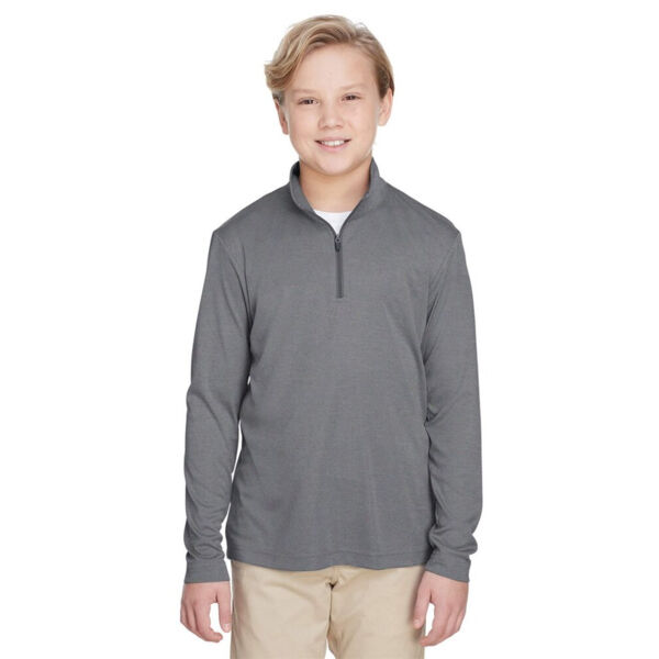 Youth Zone Sonic Heather Performance Quarter-Zip Pullover Thumbnail