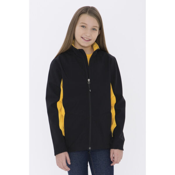 COAL HARBOUR® EVERYDAY COLOUR BLOCK WATER REPELLENT SOFT SHELL YOUTH JACKET Thumbnail