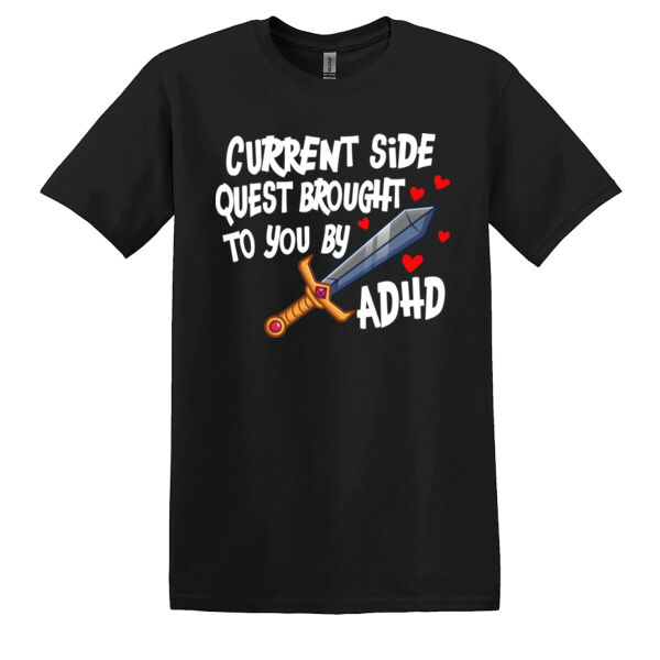 Adult - ADHD Current Side Quest T-shirt Thumbnail